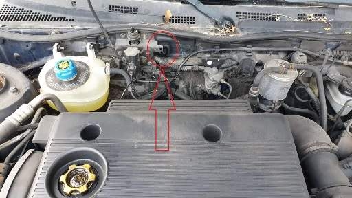 GPS tracker hidden in the engine